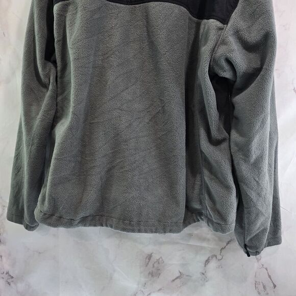 Columbia Jacket Mens XXL Gray Black Fleece Full Zip Nylon Shouder Denali - Picture 7 of 11